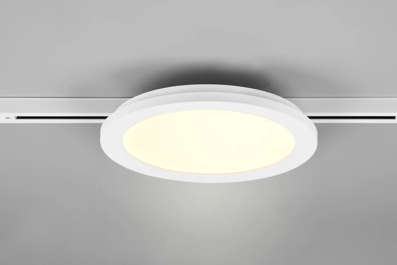 Plafón de techo Trio DUOline LED blanco mate 3000K regulable Ø26cm
