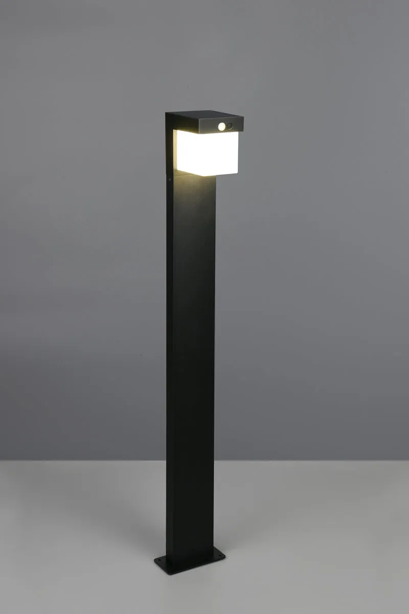 Baliza de exterior Trio Colombo LED negro mate solar 4000K IP44 100cm R