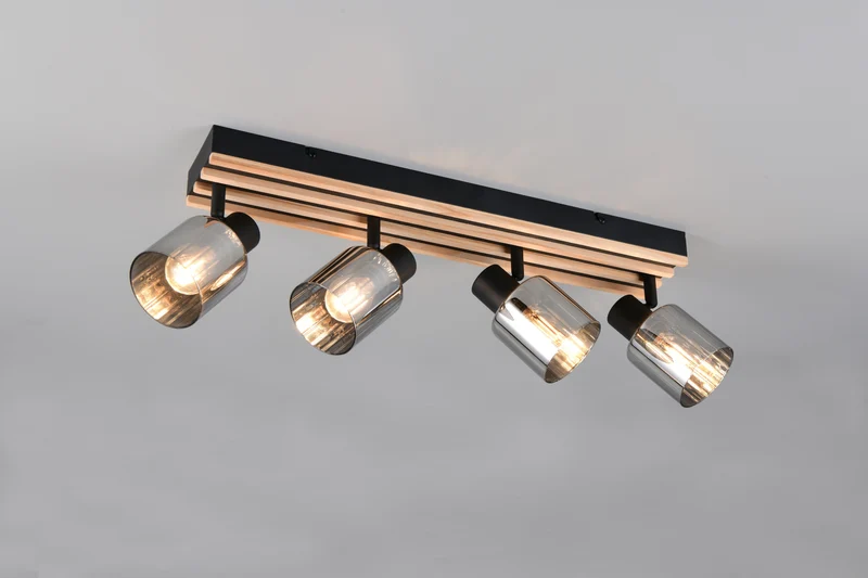 Foco Trio Travia LED negro mate 2700K 64,5cm R