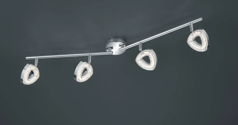 Foco Trio Tours LED cromo 3000K regulable 80cm R