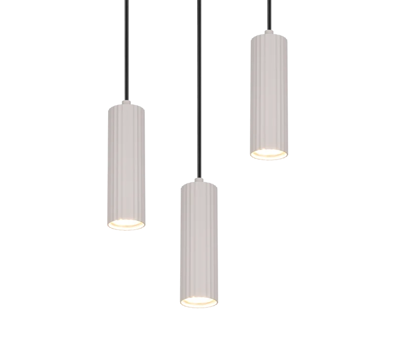 Lámpara de techo colgante Trio Soka LED gris cálido 3000K 150cm 3
