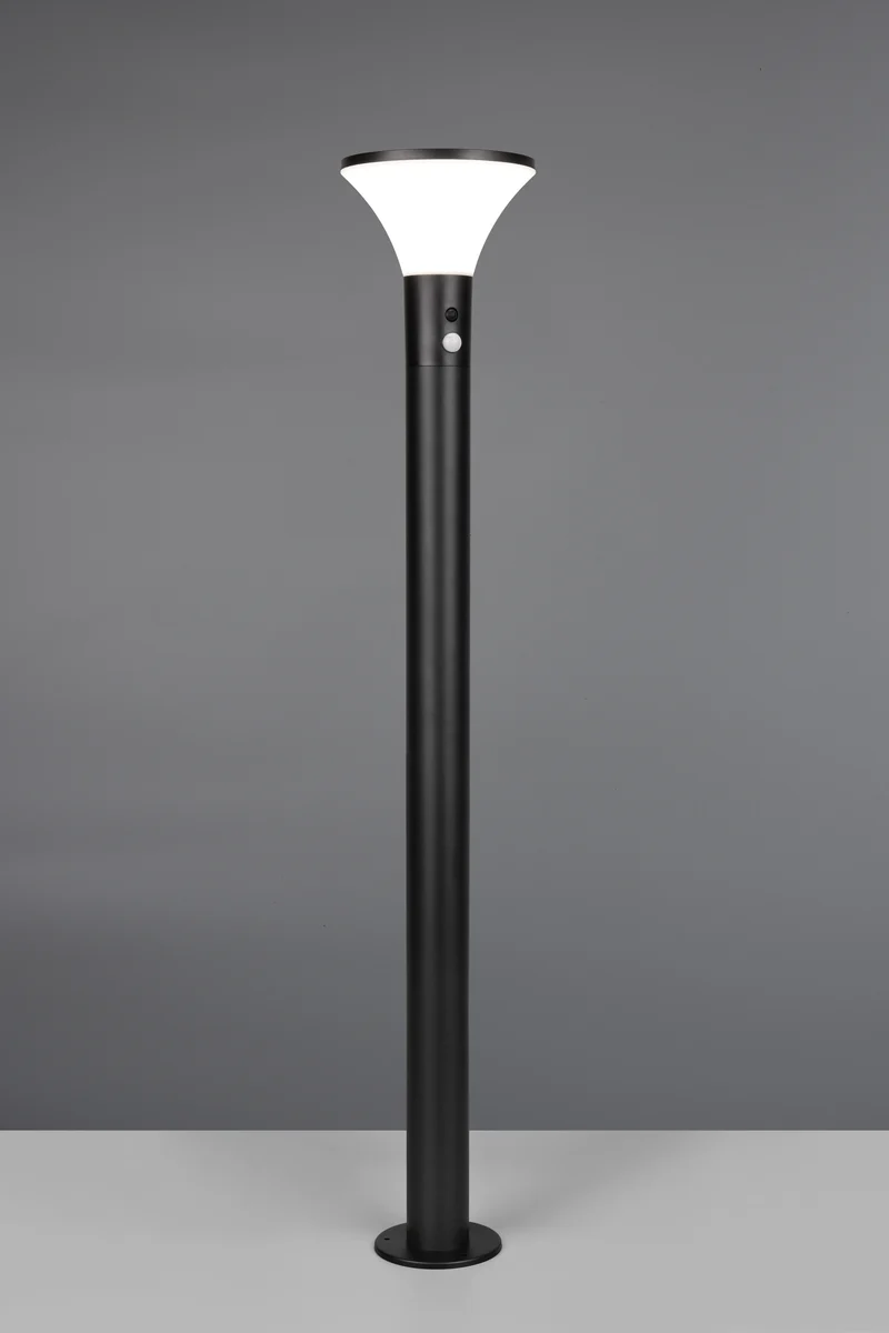 Baliza de exterior Trio Gorda LED negro mate solar 4000K IP44 100cm R