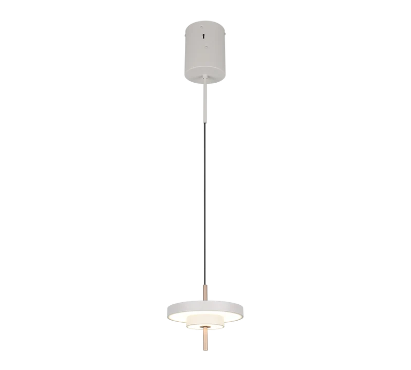 Lámpara de techo colgante Trio Keaton LED gris cálido 150cm 3