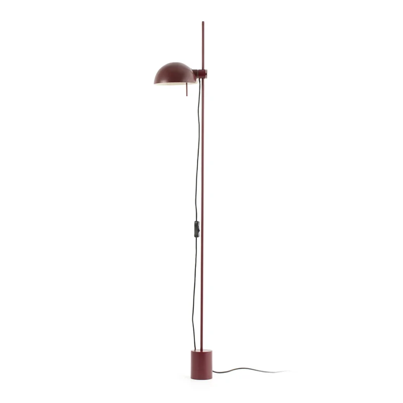 Lámpara de pie salón Faro Matilda E14 LED granate 20518-138