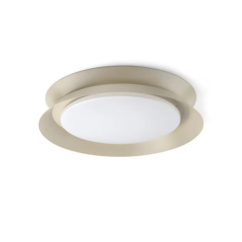 Lámpara de pared aplique Faro Tender LED gris claro 2700K Ø45cm 20092