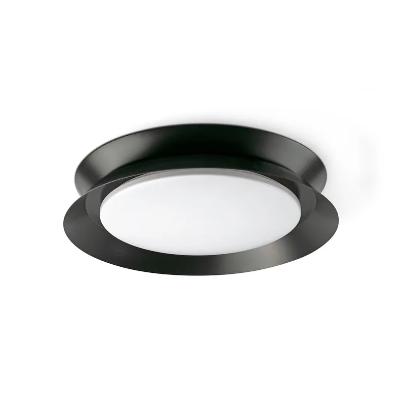 Lámpara de pared aplique Faro Tender LED negro mate 2700K Ø45cm 20093