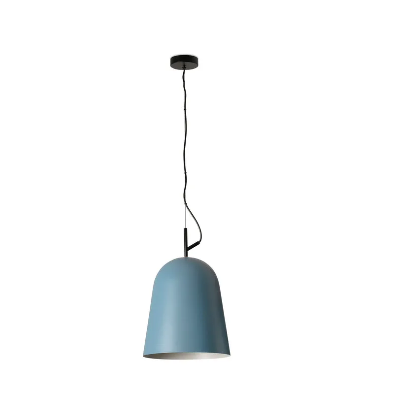 Lámpara de techo colgante Faro Studio E27 LED azul mate Ø29cm 28286