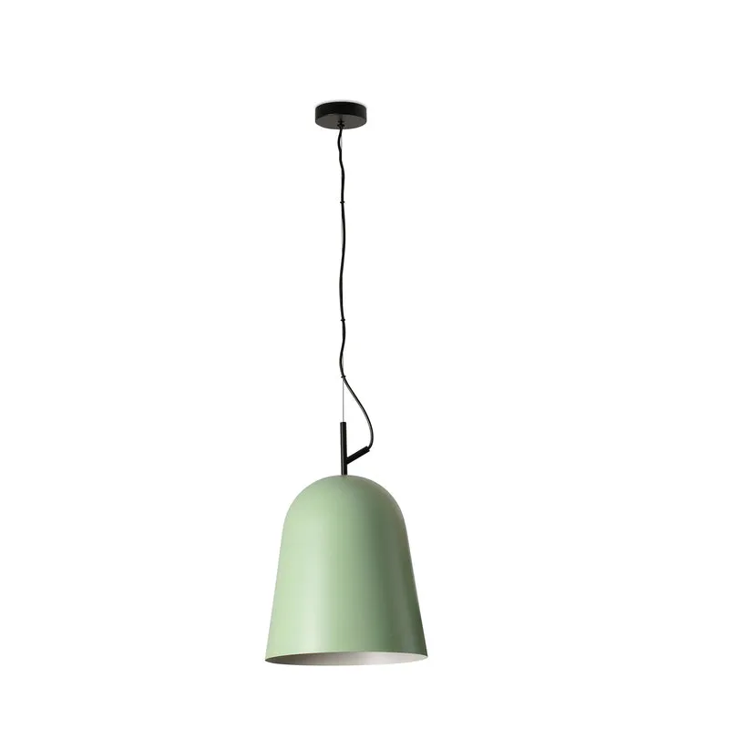 Lámpara de techo colgante Faro Studio E27 LED verde mate Ø29cm 28285