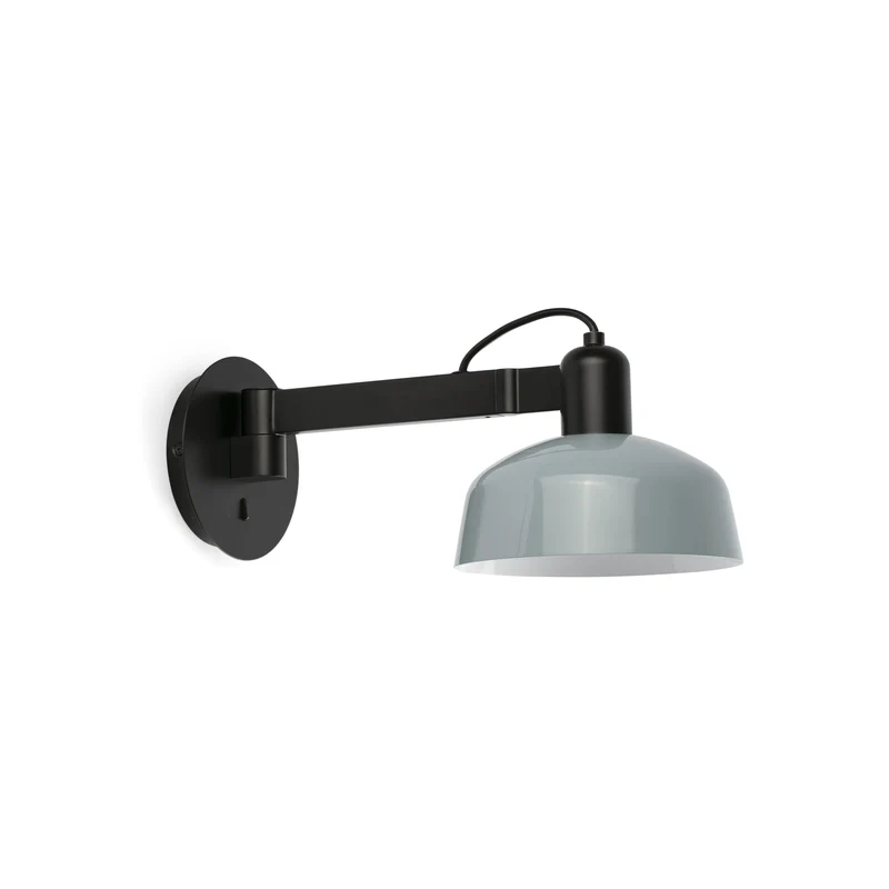 Lámpara de pared aplique Faro Tatawin E27 LED azul grisaceo 20342-142
