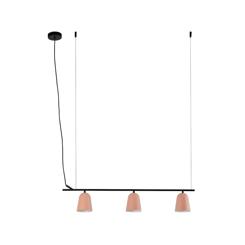 Lámpara de techo colgante Faro Studio E14 LED rosa mate 28282