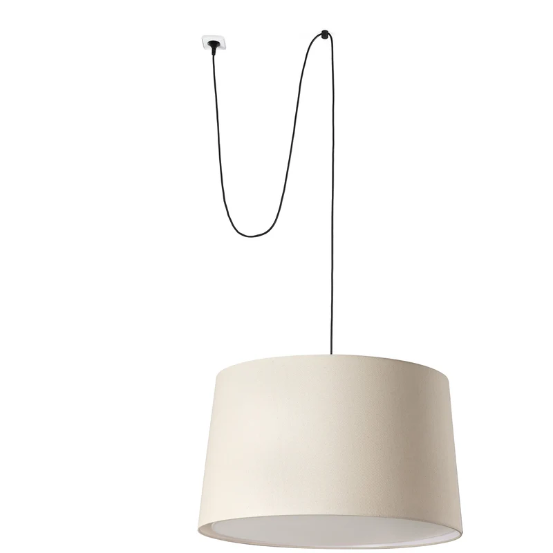 Lámpara de techo colgante Faro Windsor E27 LED yute Ø64cm 64331-153