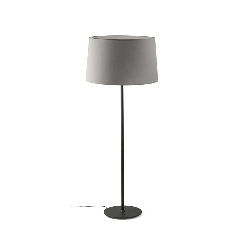 Lámpara de pie salón Faro Windsor E27 LED negro y gris 20227-131