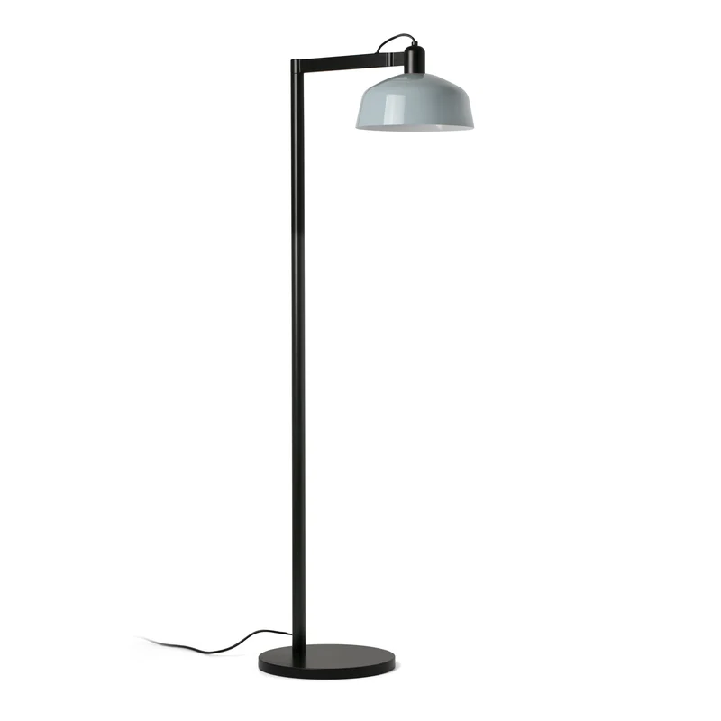 Lámpara de pie salón Faro Tatawin E27 LED azul grisaceo 20336-147
