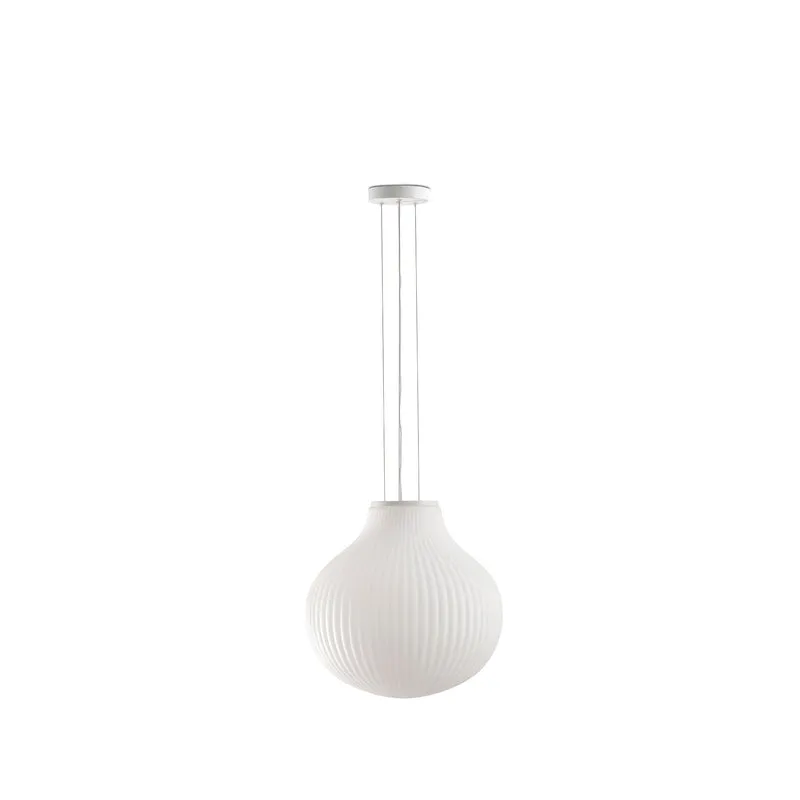 Lámpara de techo colgante Faro Isabelle E27 LED blanco mate Ø40cm 28301
