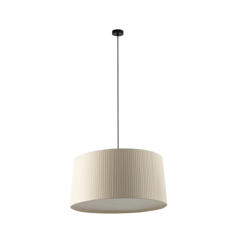 Lámpara de techo colgante Faro Samba E27 LED negro y beige Ø70cm 64329-154