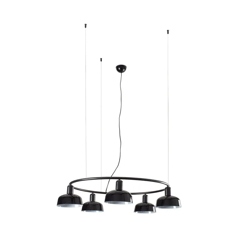 Lámpara de techo colgante Faro Tatawin E27 LED negro 20343-117-5L