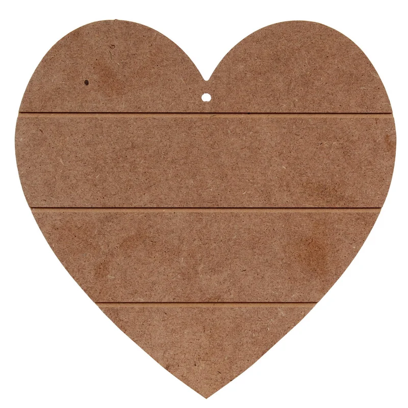 Art.899 Letrero Corazón Ranurado 25x25cm 1pz
