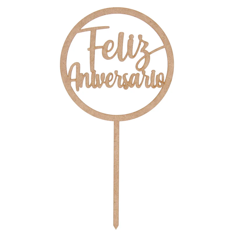 Art.894 Pick Círculo Feliz Aniversario 23.5x12cm 1pz