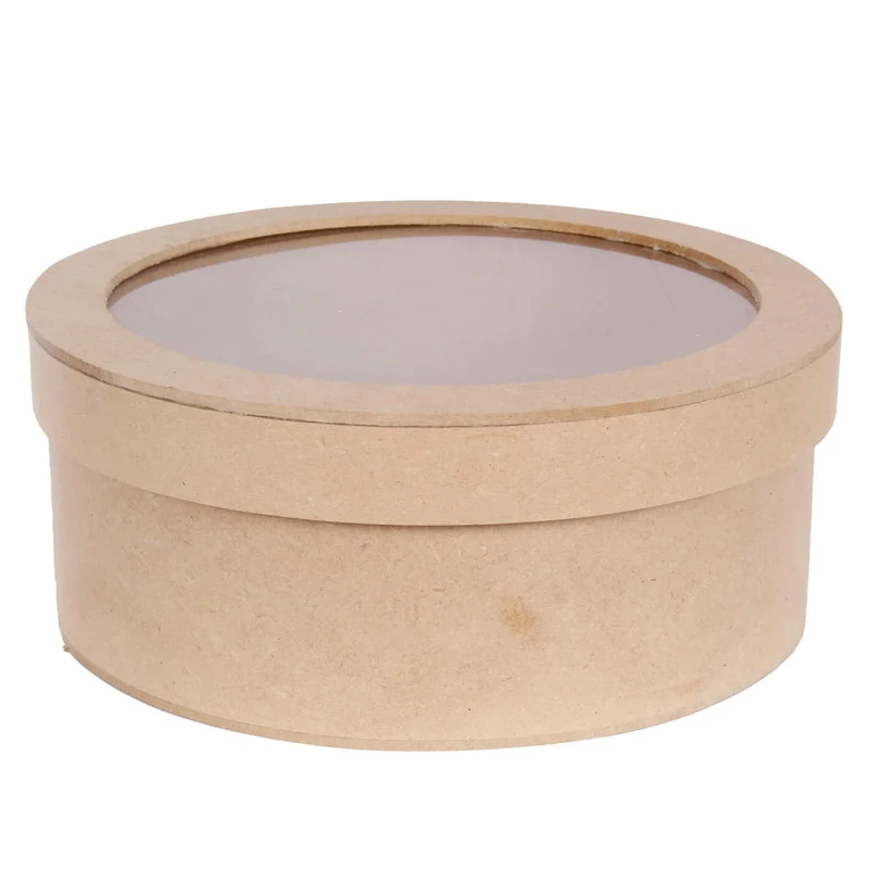 Art.890 Caja Redonda Con Ventana 8.5x20cm 1pz