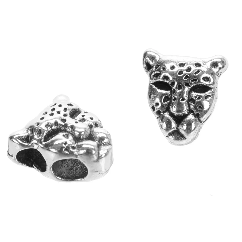 Art.8828 Cuenta Metal Leopardo 9x10mm 14pz