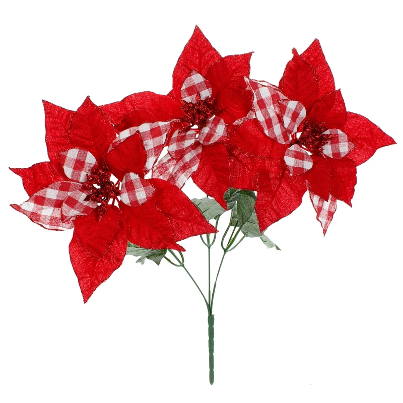 Art.2464 Ramo Nochebuena Con Escoses 36cm 1pz