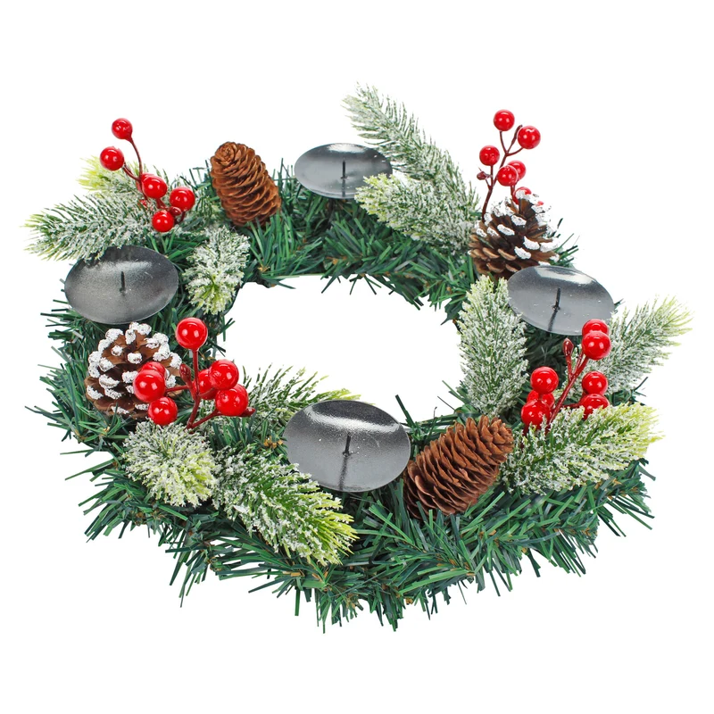 Art.2443 Centro De Mesa Navidad Decorado 33cm 1pz