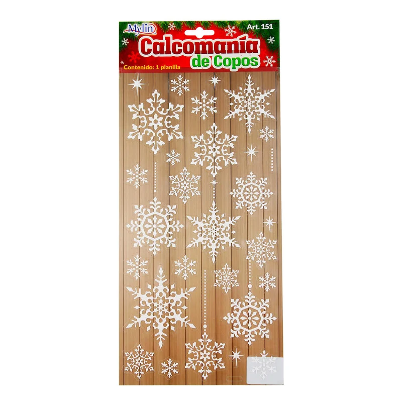 Art.151 Calcomanía Copo De Nieve Mediano 1 Planilla