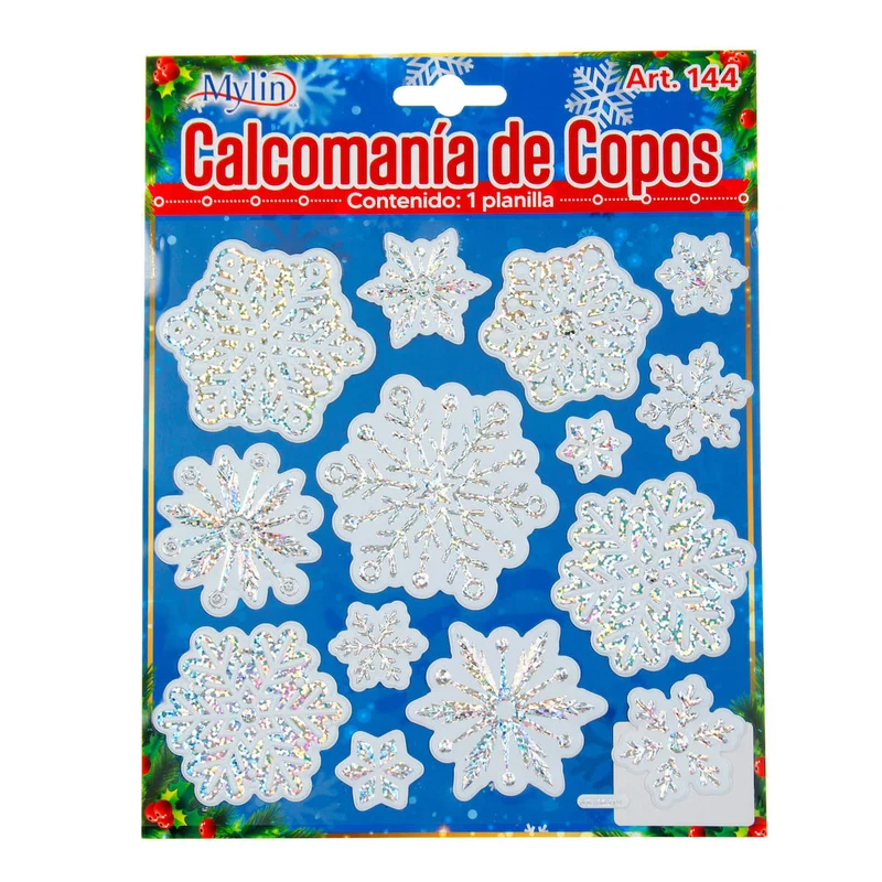 Art.144 Calcomanía Copo De Nieve Mediano 1 Planilla