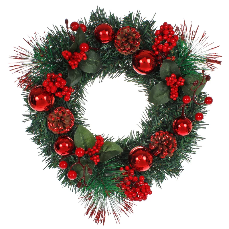 Art.1361 Corona Navidad Decorada 40cm 1pz