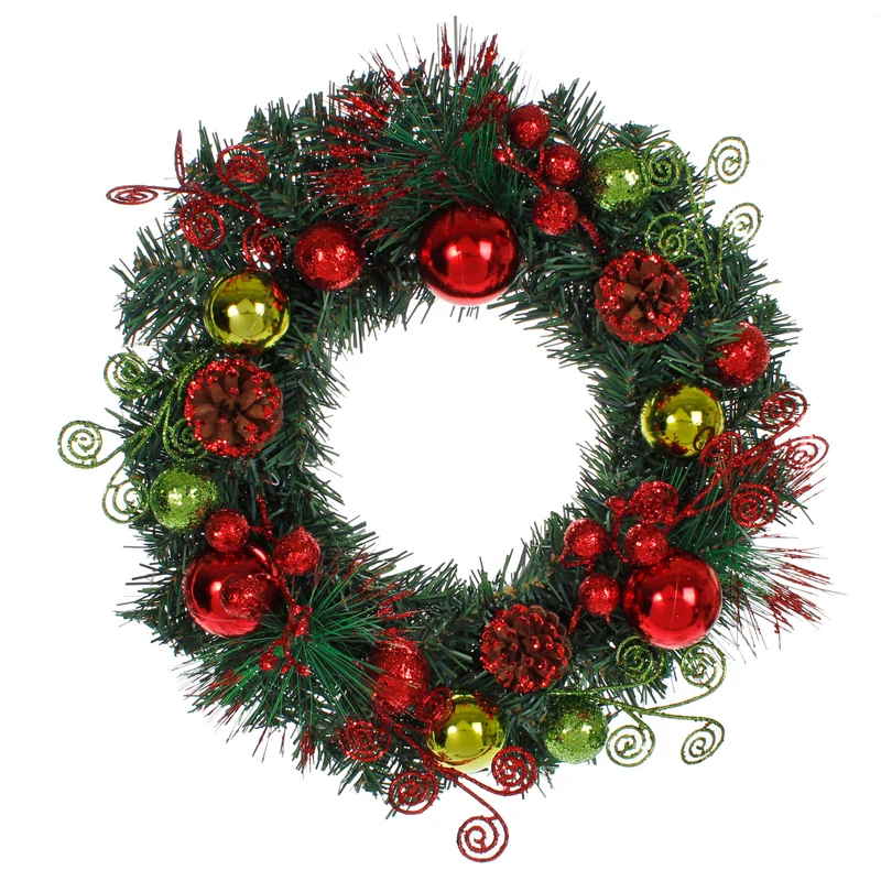 Art.1356 Corona Navidad Decorada 45cm 1pz