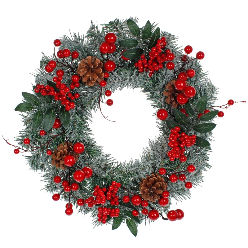 Art.1260 Corona Navidad Decorada 40cm 1pz