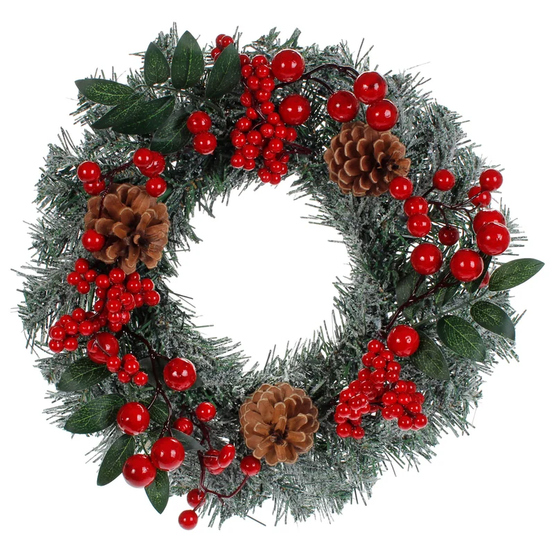 Art.1251 Corona Navideña Decorada 35cm 1pz