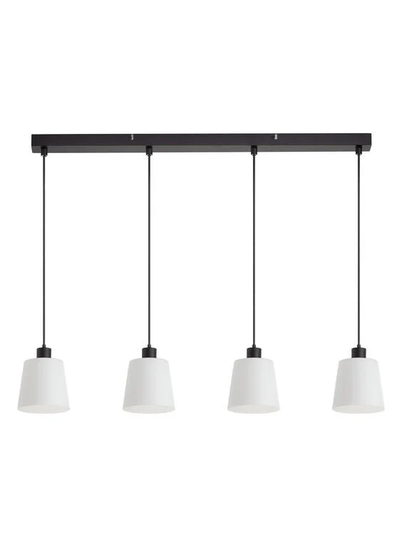 Lámpara colgante MDC deko E27 4 luces negro 589949101