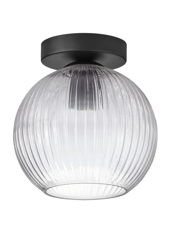 Plafón de techo MDC Canica negro transparente 20W 589869105