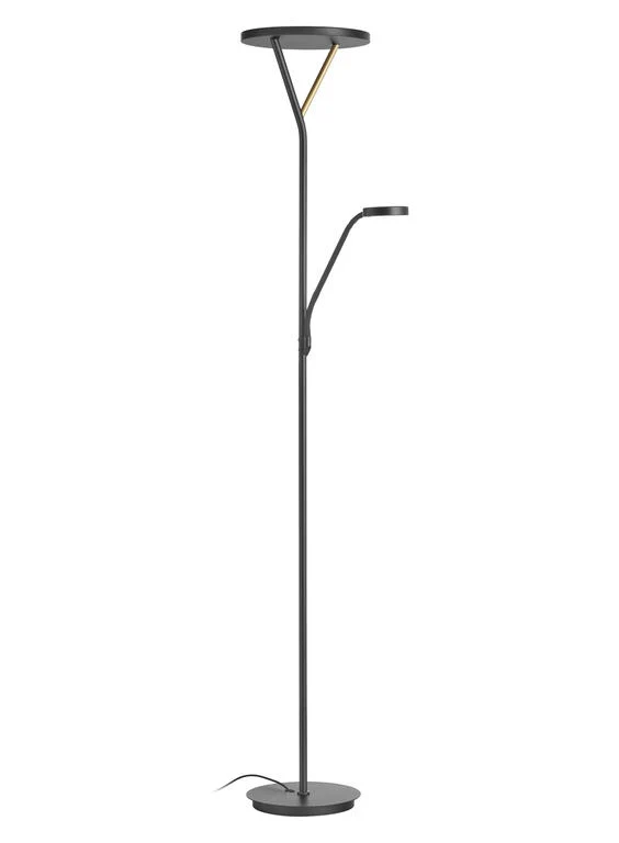 Lámpara de pie de salón MDC Plana negro 3000K 40W 589709102
