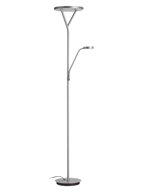 Lámpara de pie de salón MDC Plana níquel satinado 3000K 40W 589703602