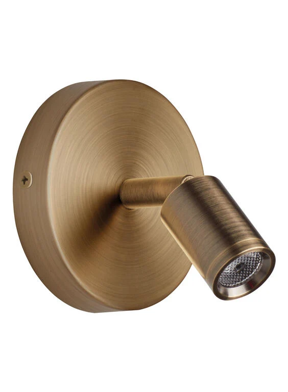 Aplique de pared MDC READER R latón envejecido 3000K 3W 589584302