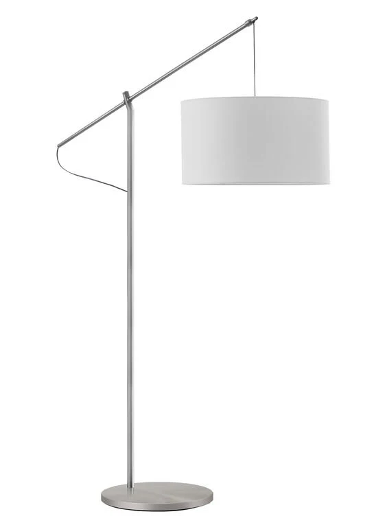 Lámpara de pie de salón MDC Altissima níquel satinado 20W 589323504