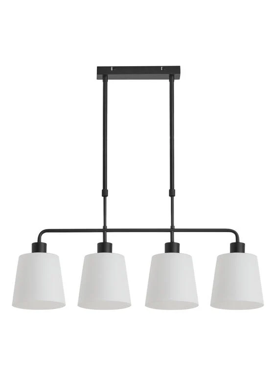 Lámpara colgante MDC deko E27 4 luces negro 589929101