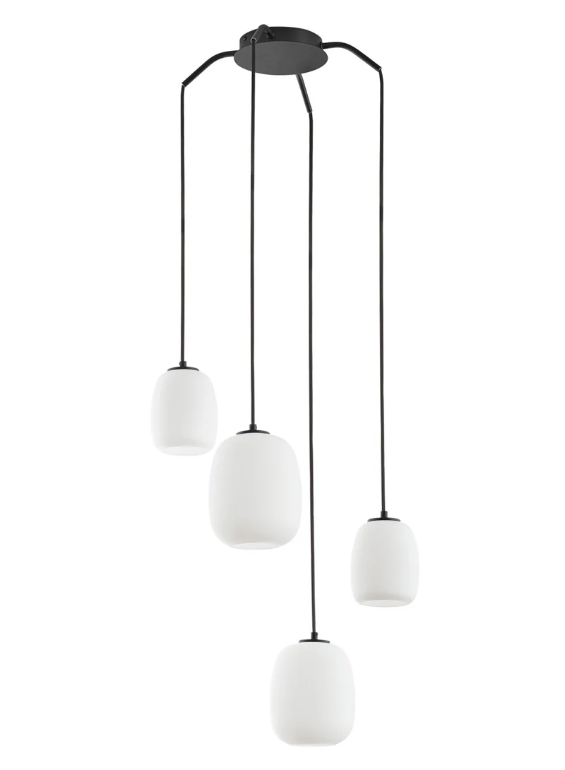 Lámpara colgante MDC jap E27 4 luces negro opal 589479101