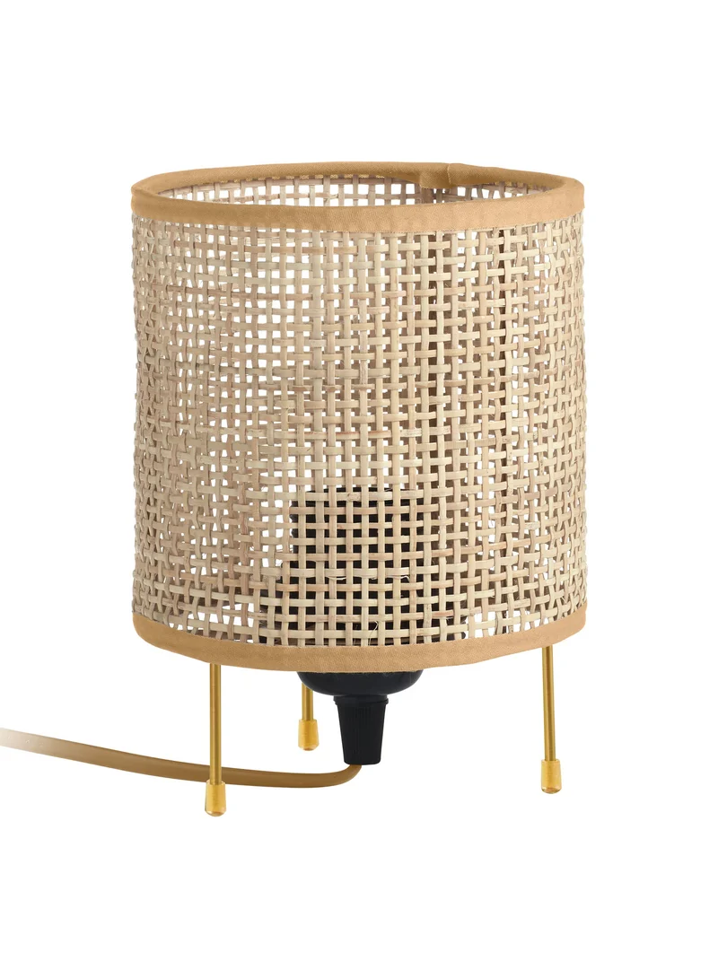Lámpara de sobremesa MDC atila E27 madera natural 589175501