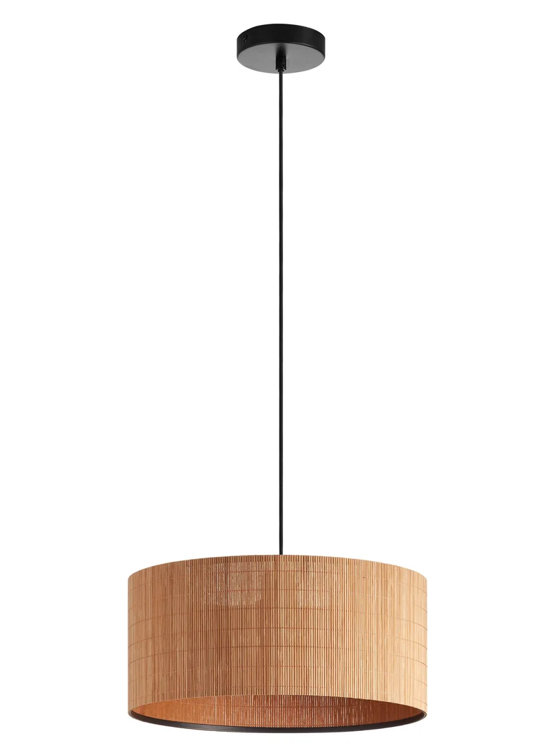 Lámpara colgante MDC rail E27 negro madera natural 589125504