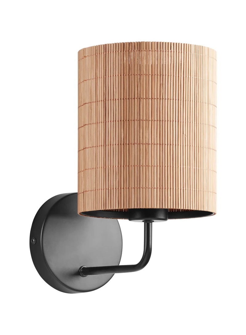 Aplique de pared MDC rail E27 negro madera natural 589115504