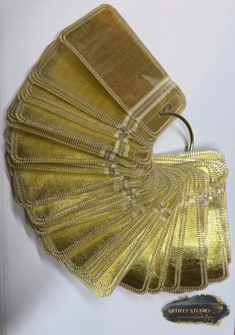 Diamond Painting Aufbewahrungsbeutel – Gold (50 Stück mit Ring)