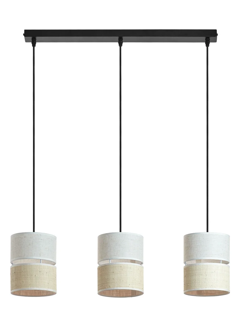 Lámpara colgante MDC bikia E27 3 luces negro 589039104 para salón y comedor