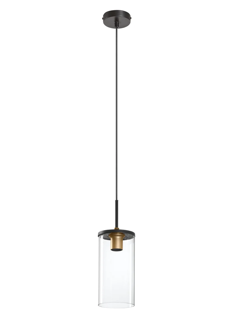 Lámpara colgante MDC E27 negro dorado 588339101