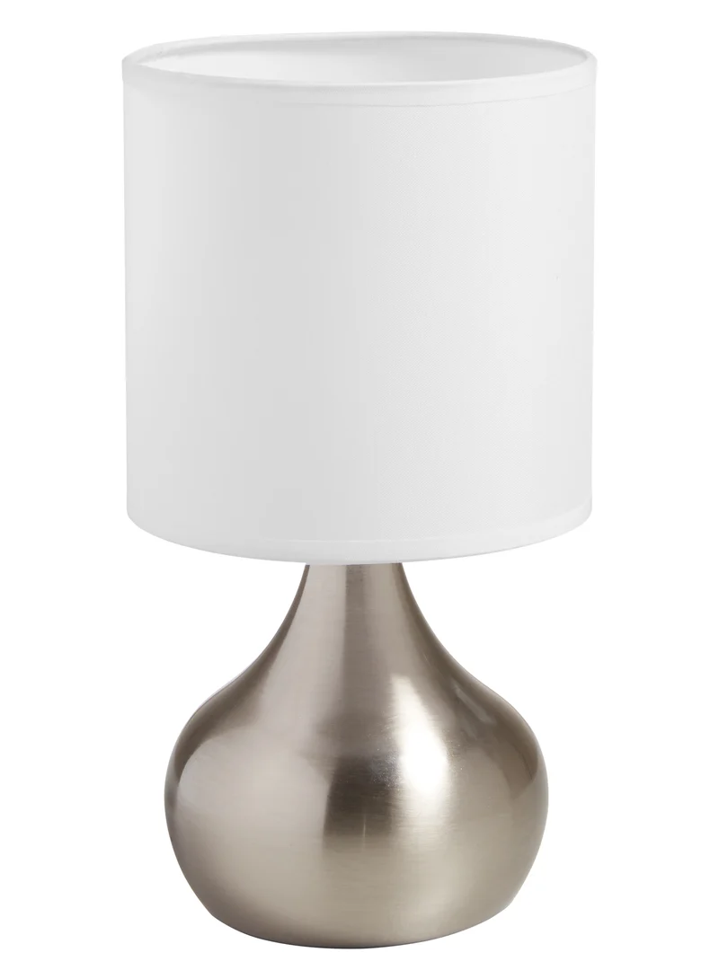 Lámpara de sobremesa MDC greta E27 cromo blanco 580333504