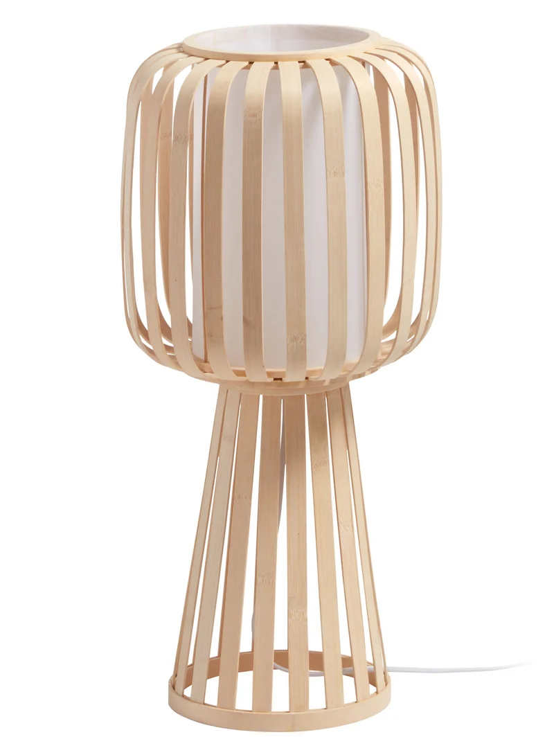 Lámpara de sobremesa MDC cintia E27 madera natural 580285501