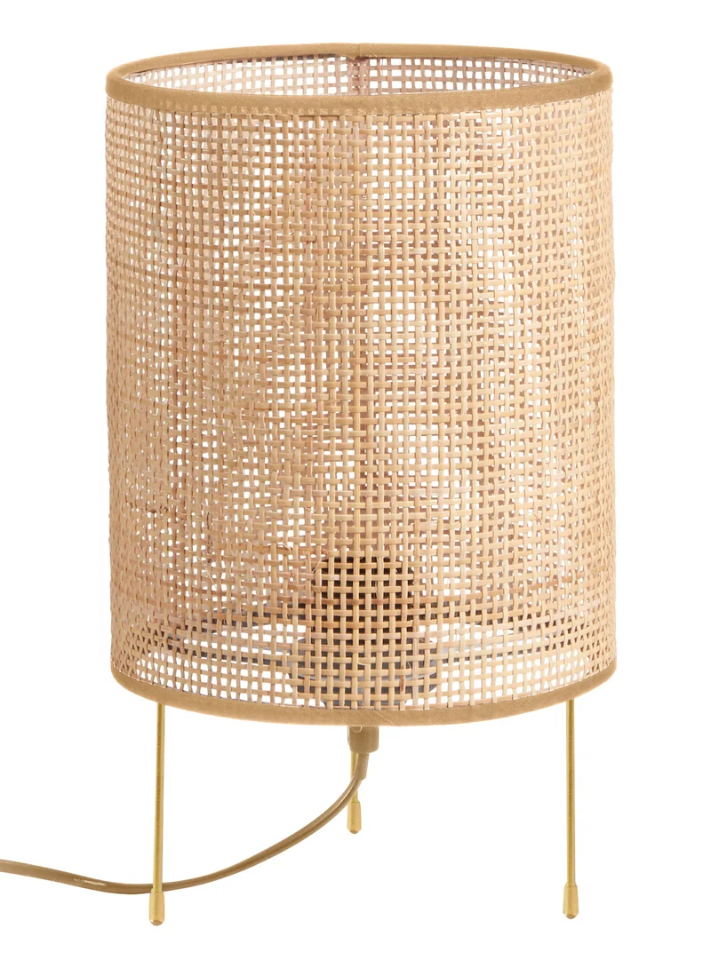 Lámpara de sobremesa MDC atila E27 madera natural 579765501