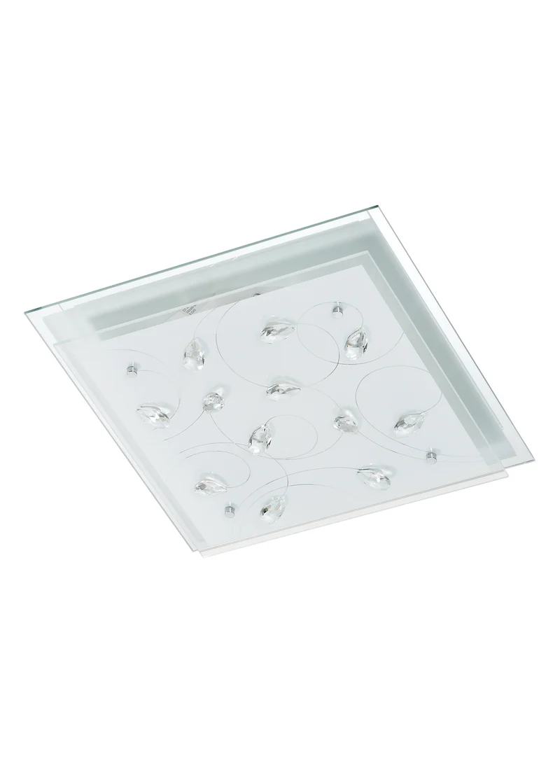 Plafón de techo MDC rusky E27 3 luces cristal 574313092